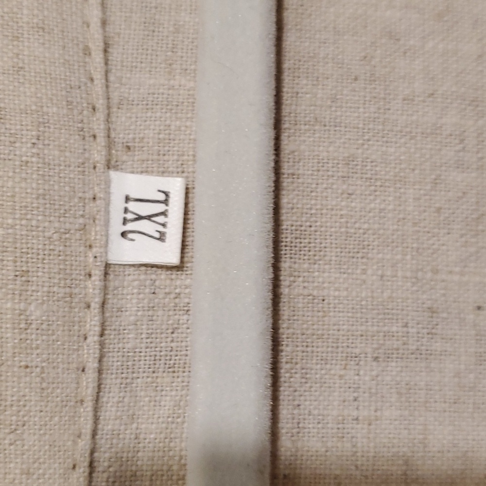 NWOT Mordenmiss 100% Linen Flounced Blouse - Picture 5 of 7